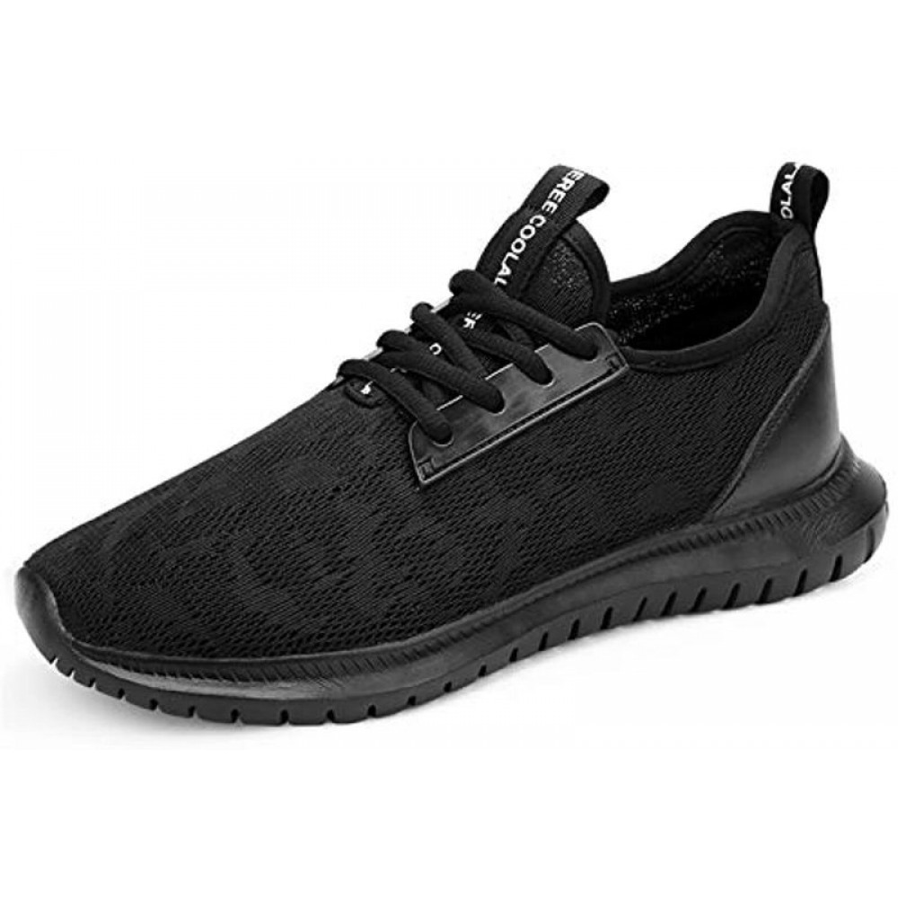 Men's Fashion Lightweight Athletic Running Walking Gym Casual Sports Shoes Black